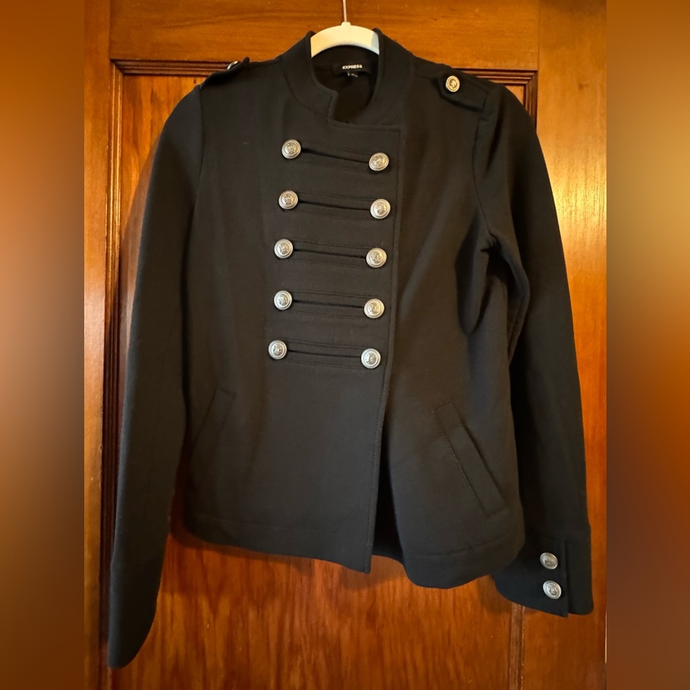 Express Small Black Button Up Jacket - image 2